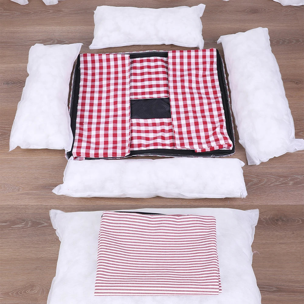 CozyChecks Gingham Pet Lounger
