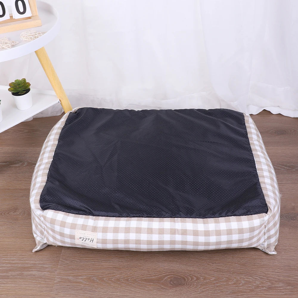 CozyChecks Gingham Pet Lounger
