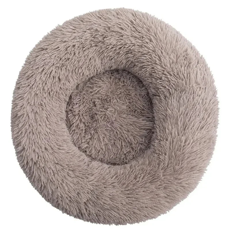 CozyPaws Plush Donut Calming Pet Bed